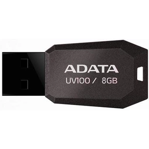 USB флеш накопичувач ADATA 8GB DashDrive UV100 Black USB 2.0 (AUV100-8G-RBK) зображення 1