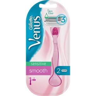 Бритва Venus Smooth Sensitive з 2 змінними картриджами (7702018575350) зображення 1