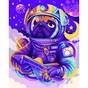 Картина по номерам Santi Космічний патруль. Мопс 40*50 см ©pollypop92 (954461) - зменшене зображення 1