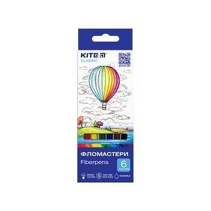 Фломастери Kite Classic 6 кольорів (K-446) зображення 1