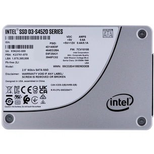 Накопичувач SSD 2.5" 7.68TB D3-S4520 INTEL (SSDSC2KB076TZ01) зображення 1