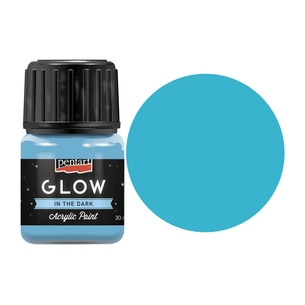 Акрилові фарби Pentart для декору Glow in the dark, Блакитна, 30 мл (5997412761443) зображення 1