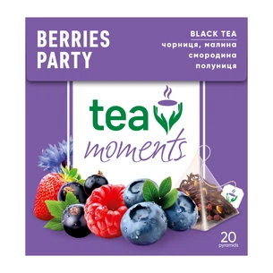 Чай Tea Moments Berries Party чорний 20х1.8 г пірамідки (tm.00230) зображення 1