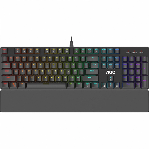 Клавіатура AOC GK500 RGB Outemu Red USB Black (GK500DR2R) - зображення 1