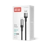 Дата кабель USB 2.0 AM to USB-C 1.0m 6A braided wire black ColorWay (CW-CBUC096-BK) - зменшене зображення 5