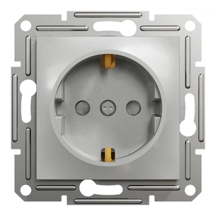Розетка Schneider Electric ASFORA зі штор. алюміній (EPH2900261) зображення 1