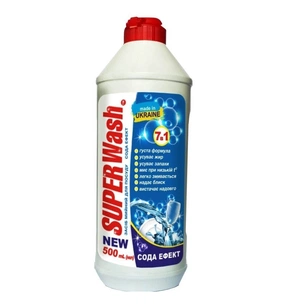 Засіб для ручного миття посуду Super Wash Сода ефект 500 мл (4820096036235) зображення 1