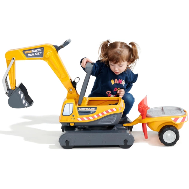 Чудомобіль Falk eкскаватор з причепом жовтий (140A) - picture 6