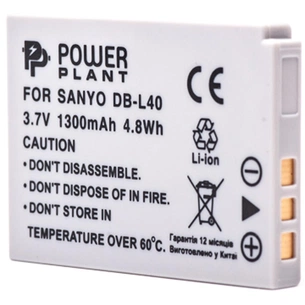 Акумулятор до фото/відео PowerPlant Sanyo DB-L40 (DV00DV1259) зображення 1