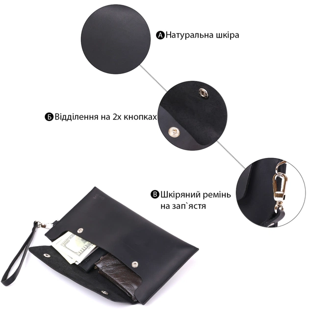 Косметичка Shvigel Шкіряна матова тревел Чорна (16426) - зображення 4