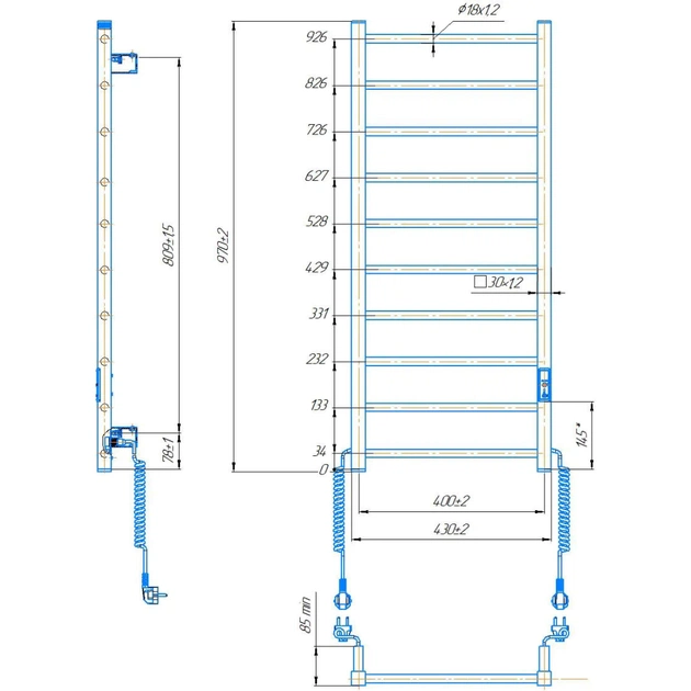 Сушарка для рушників Hygge Family Leeds (6.1.0803.06.BM) - изображение 5