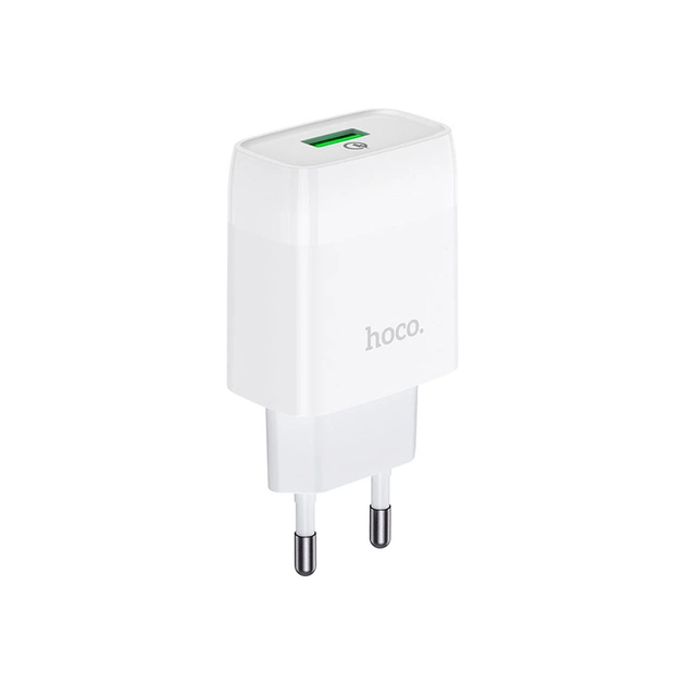 Зарядное устройство HOCO C72Q Glorious USB QC3.0 18W White (6931474732514) - изображение 1
