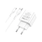 Зарядний пристрій HOCO C98A Proton USB QC3.0 + cable USB to USB-C White (6931474766878) - зменшене зображення 2