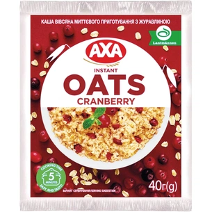 Їжа швидкого приготування АХА Каша Вівсяна з журавлиною 40 г (4820008124289) зображення 1