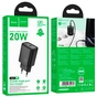 Зарядное устройство HOCO N60 Gentle USB-C PD20W Black (6942007644174) - уменьшенное изображение 4
