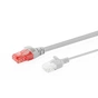 Патч-корд 0.5м, UTP, cat.6, Sliim, AWG 32/7, Cu, LSZH, grey Digitus (DK-1618-005S) - зменшене зображення 4