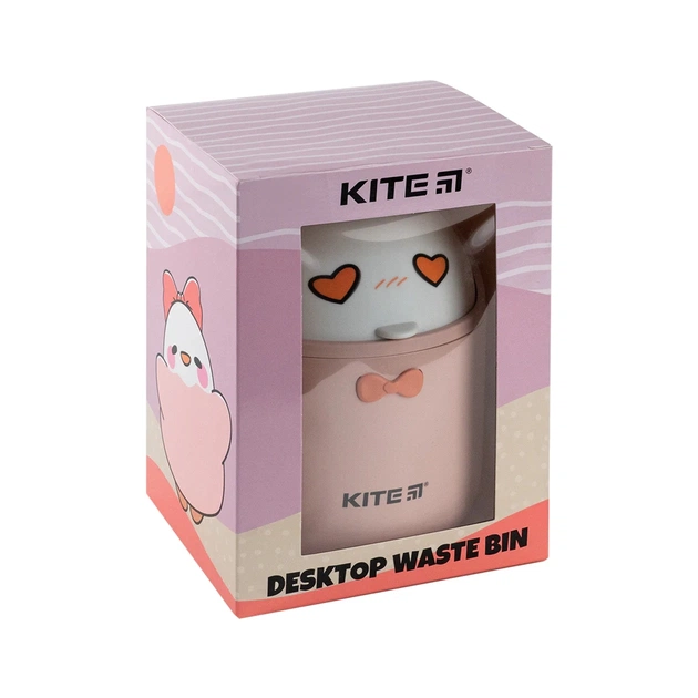 Кошик для паперів Kite Настільний контейнер для сміття, персиковий (K24-010-2) - picture 5