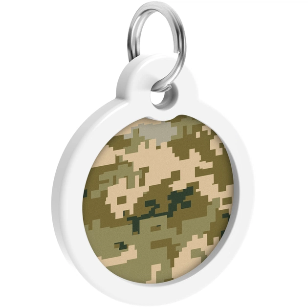 Адресник для тварин WAUDOG Smart ID з QR паспортом "Мілітарі" круг 30 мм (230-4026) - picture 4