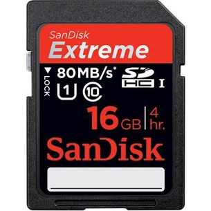 Карта пам'яті SanDisk 16Gb SDHC HD Video eXtreme UHS-I Class 10 (SDSDXS-016G-X46) зображення 1