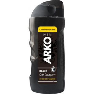 Гель для душу ARKO Men 2 in 1 Black 260 мл (8690506490843) зображення 1