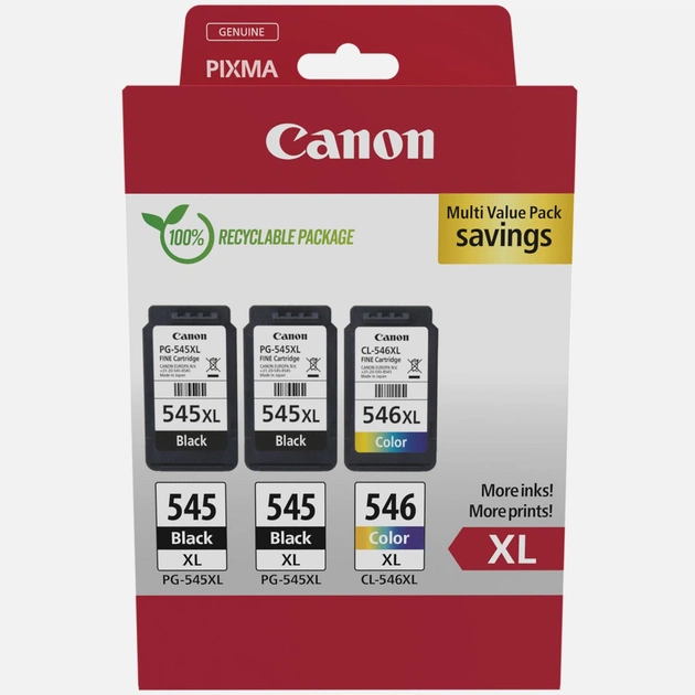 Картридж Canon PG-545/CL-546 MultipackXXL 2xBK+Color (8286B013) - изображение 1