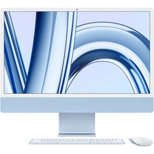 Комп'ютер Apple A2874 24" iMac Retina 4.5K / Apple M3 with 8-core GPU, 256SSD, Blue (MQRC3UA/A) зображення 1