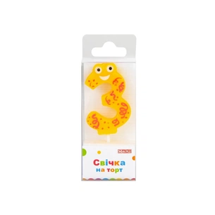 Свеча Maxi "3" 4,5 см, на торт (MX622053-3) изображение 1