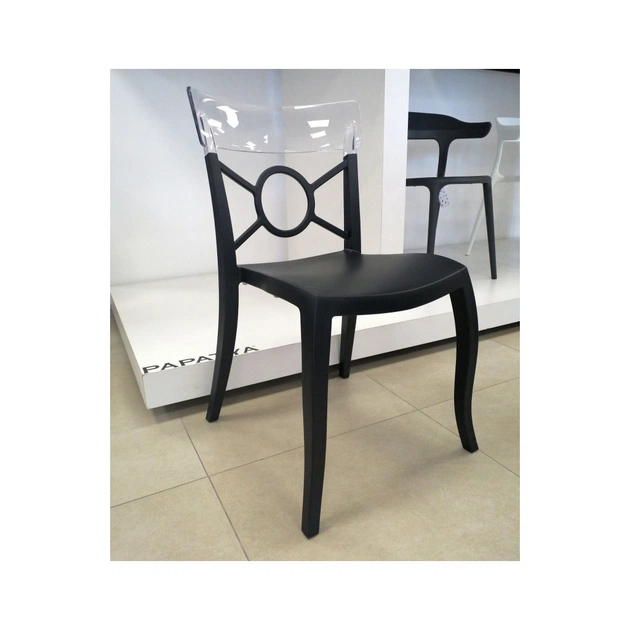 Кухонний стілець PAPATYA o-pera-s сидіння чорне, верх прозоро-дим (2232) - picture 2