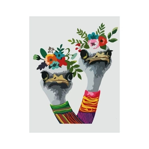 Картина по номерам Rosa Start Страуси у вінку 35х45 см (4823098516316) зображення 1