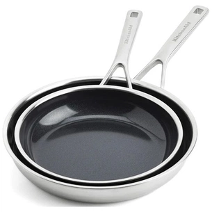 Набір сковорідок KitchenAid MSS, 24+28 см, з керамічним покриттям (CC006066-001) зображення 1
