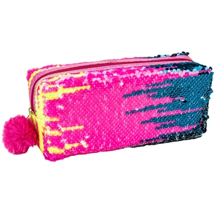 Пенал Cool For School з паєтками та помпоном 1 відділення жовтий (CF87054) зображення 1