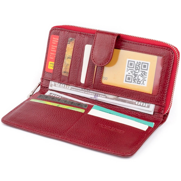 Кошелек ST Leather Из кожи женский Бордовый (19307) - изображение 7