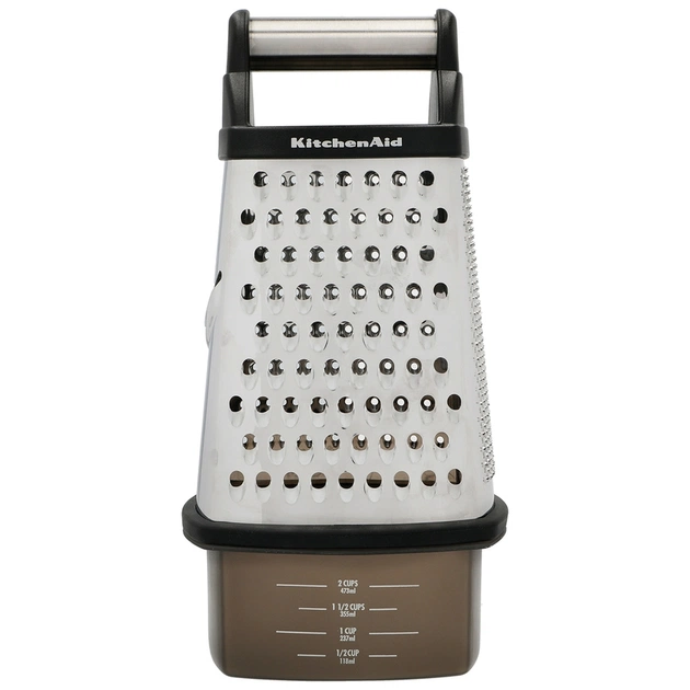 Терка KitchenAid Universal чотирьохстороння з контейнером, чорна (KQG300OSOBE) - picture 4