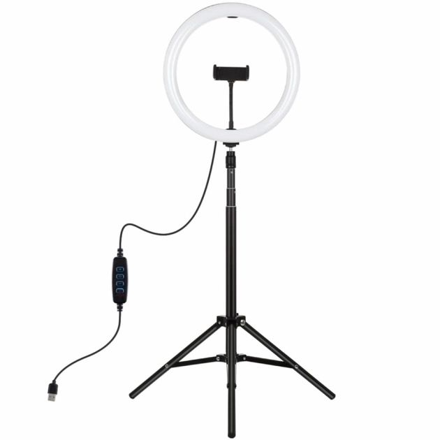 Набір блогера Puluz Ring USB LED lamp PKT3061B 11.8" + tripod 1.65 м (PKT3061B) - picture 1