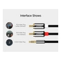 Кабель мультимедійний 3.5mm M to 2xRCA M 5.0m AV116 black Ugreen (10591) - preview 10