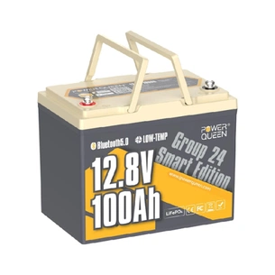 Батарея LiFePo4 Power Queen PREM24 12.8V 100Ah H190 (P12V100-PREM24-BT-4-A70) изображение 1