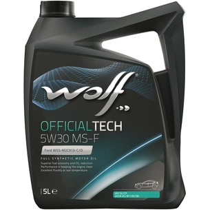 Моторна олива Wolf OFFICIALTECH 5W30 MS-F 5л (8308819) зображення 1