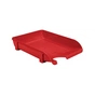 Лоток для паперів Economix горизонтальний Компакт, пластик червоний непрозорий (E80610) - уменьшенное изображение 1