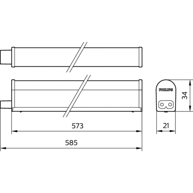 Світильник Philips LED Signify, 7W, BN068C, LED6/NW, 600mm, (911401734142) - picture 3