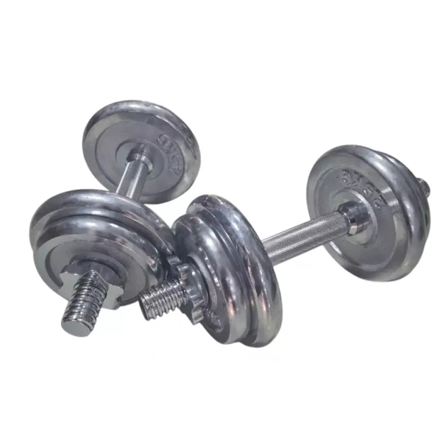 Гантель HSF з хромованим покриттям MD2503 - 2шт по 10 кг (пара) (К00024983) - picture 1