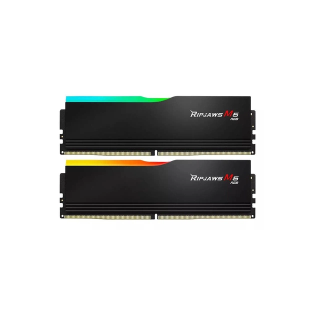 Модуль пам'яті для комп'ютера DDR5 48GB (2x24GB) 6000 MHz Ripjaws M5 Neo RGB Matte Black G.Skill (F5-6000J3036F24GX2-RM5NRK) - зображення 1