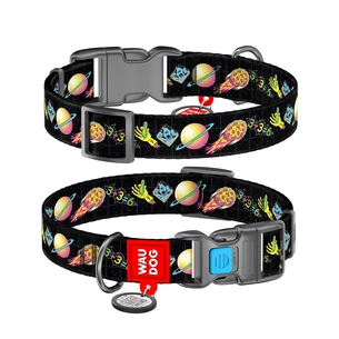 Нашийник для тварин WAUDOG Nylon з QR паспортом "Рік і Морті 3" пластиковий фастекс XL (4504-0282) изображение 1
