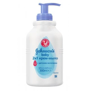 Дитяче мило Johnson’s baby з дитячим молочком 300 мл (3574661103341) зображення 1