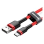 Дата кабель USB 2.0 AM to USB-C 3.0m 2A red Baseus (CATKLF-U09) - уменьшенное изображение 2