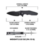 Ніж Hightron Mini Ventura, D2, G10, чорний, чорний stonewash клинок (HK05BLKBS) - зменшене зображення 6