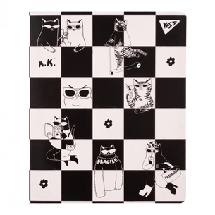 Блокнот Yes А5 50 арк cпіраль Tatoo Cats клітинка (151883) зображення 1