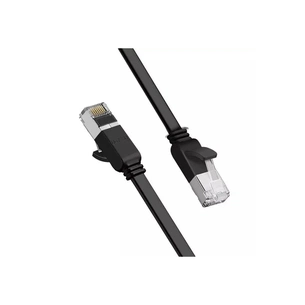 Патч-корд 5м, U/UTP Cat 6 Copper Ethernet Flat Cable NW101 Black Ugreen (50187) зображення 1