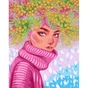 Картина по номерам Santi З алмазною мозаїкою Дівчина-мімоза 40*50 см (954903) - уменьшенное изображение 1