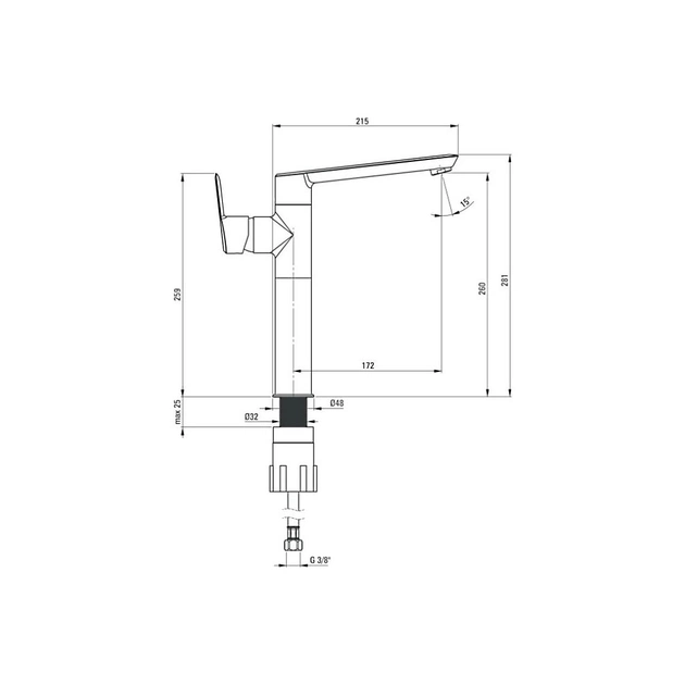 Змішувач Deante Arnika (BQA D21K) - picture 6