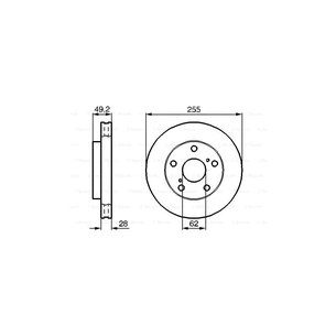 Гальмівний диск Bosch 0 986 478 726 зображення 1